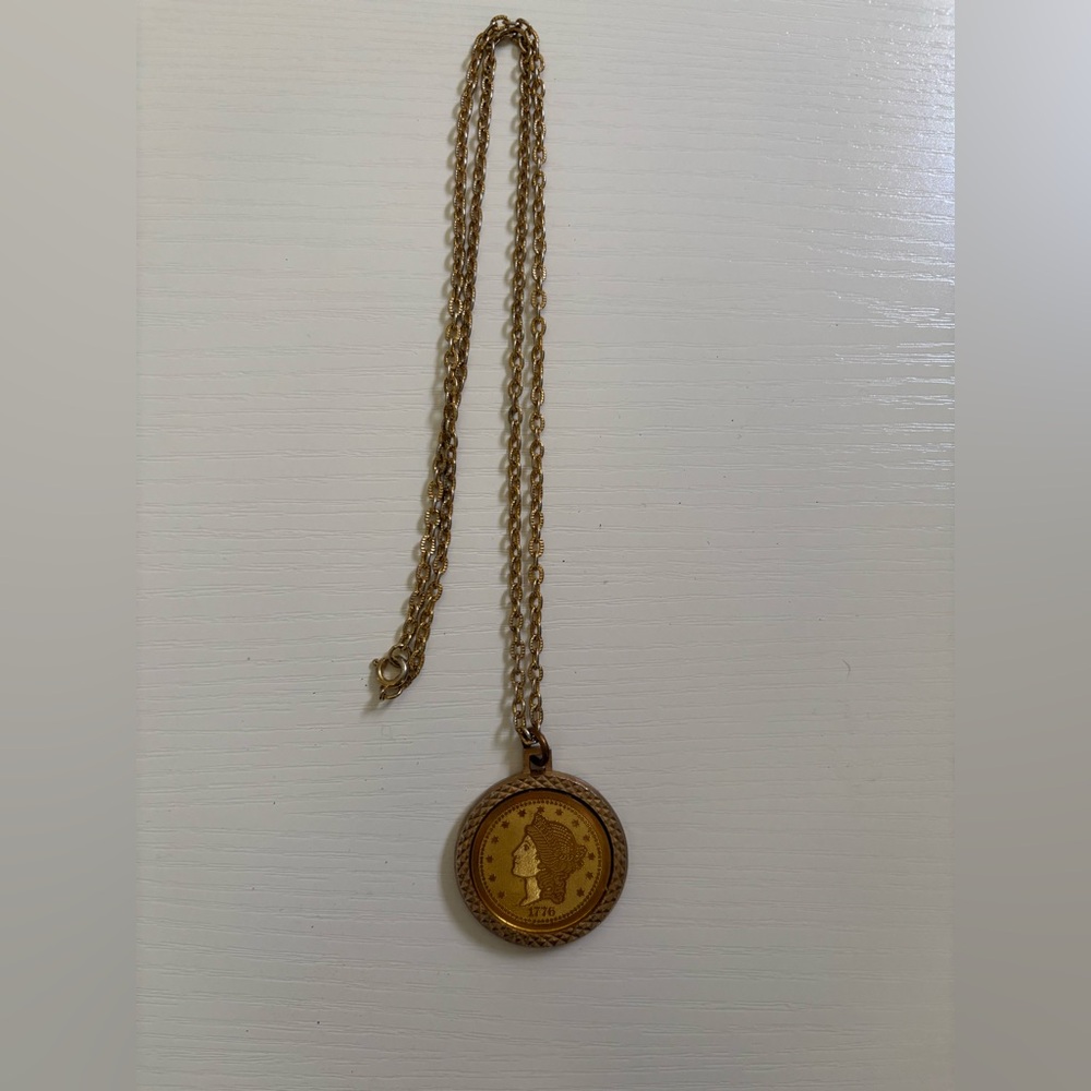 Vintage coin replica necklace